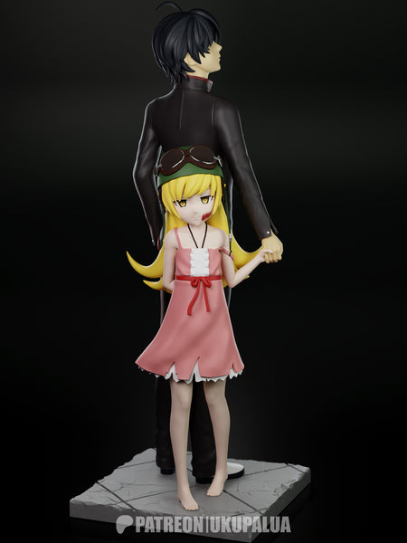 MN074 - Anime character design, Shinobu Oshino and Araragi Koyomi , 3d stl print files