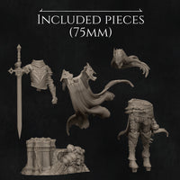 TU120 - Female Character design,Laenith The Death Domain Cleric，3d STL resin print download files