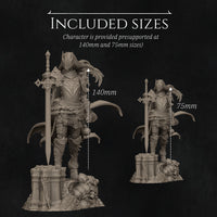 TU120 - Female Character design,Laenith The Death Domain Cleric，3d STL resin print download files