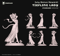 TU034 - NSFW Female character design,🗿 Tiefling Lady, 3D Printer Files, 3d STL resin print download files