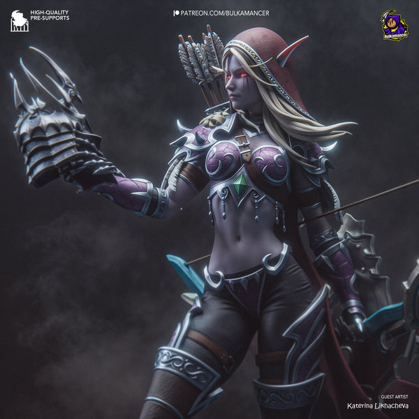 MN043 - Games character design, warcraft sylvanas bow, 3d stl print files