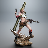 TU129 - Female Character design, Tank Girl，3d STL resin print download files