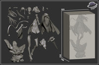 TU012 - Games character design, Drakengard - Zero , 3d stl print resin download file