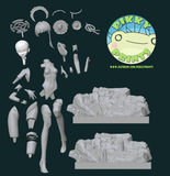 TU152 - Female Character design, Toki Asuma from the mobile game Blue Archive，3d STL resin print download files