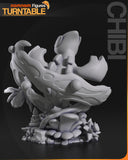 MANGA143 - Legendary Character design, Chibi Lugia from pokemon，3d STL resin print download files