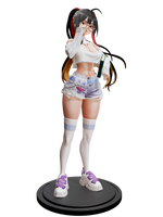 TU111 - Female Character design，Moran Off Duty Queen - Nikke，3d STL resin print download files
