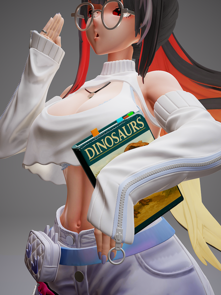 TU111 - Female Character design，Moran Off Duty Queen - Nikke，3d STL resin print download files