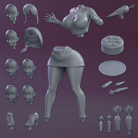 MN039 - NSFW female character design, uzaki tsuki the cooking milf, 3d stl print files