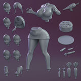 MN039 - NSFW female character design, uzaki tsuki the cooking milf, 3d stl print files