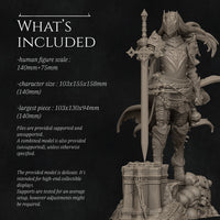 TU120 - Female Character design,Laenith The Death Domain Cleric，3d STL resin print download files