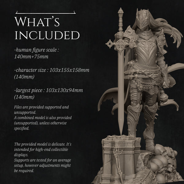 TU120 - Female Character design,Laenith The Death Domain Cleric，3d STL resin print download files