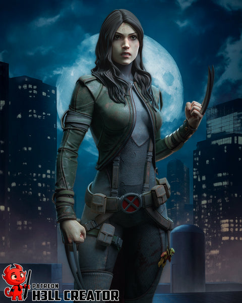 TU027 - Female Character design, X-23 - Laura Kinney，3d STL resin print download files