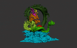 TU017 - Incense Holder design, Chinese dragon, 3d resin stl file download