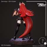 TU084 - Female Character design，Zentreya - EN Vtuber，3d STL resin print download files