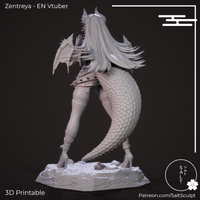 TU084 - Female Character design，Zentreya - EN Vtuber，3d STL resin print download files