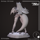 TU084 - Female Character design，Zentreya - EN Vtuber，3d STL resin print download files