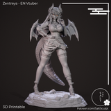 TU084 - Female Character design，Zentreya - EN Vtuber，3d STL resin print download files