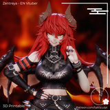 TU084 - Female Character design，Zentreya - EN Vtuber，3d STL resin print download files