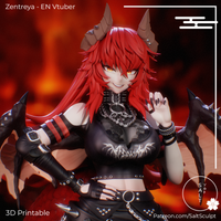TU084 - Female Character design，Zentreya - EN Vtuber，3d STL resin print download files