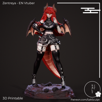 TU084 - Female Character design，Zentreya - EN Vtuber，3d STL resin print download files