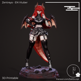 TU084 - Female Character design，Zentreya - EN Vtuber，3d STL resin print download files
