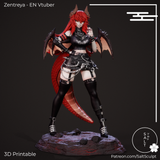 TU084 - Female Character design，Zentreya - EN Vtuber，3d STL resin print download files