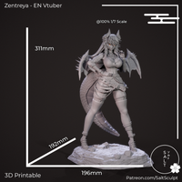 TU084 - Female Character design，Zentreya - EN Vtuber，3d STL resin print download files