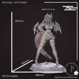 TU084 - Female Character design，Zentreya - EN Vtuber，3d STL resin print download files