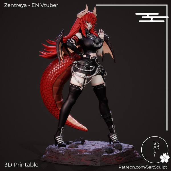 TU084 - Female Character design，Zentreya - EN Vtuber，3d STL resin print download files