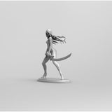 B165 - Games Character design, japanese nier girl with big katana, STL 3D model design print download file