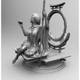 S002 - Samurai girl character design, The Re-Konnect Vignette Samurai Girl statue - STL 3D Model Print download files