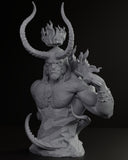 NW005 - Comic cahracter design , Hellboy bust and full body,  3d stl print files
