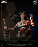 Y018 - Movie Character design, Wonder Woman Statue and Bust ，3d STL resin print download files