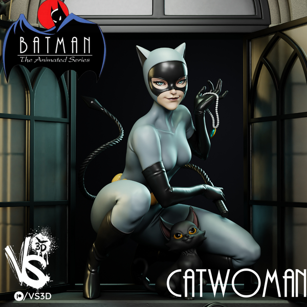 MN003 - Comic character design, Cat women, 3d stl print download files