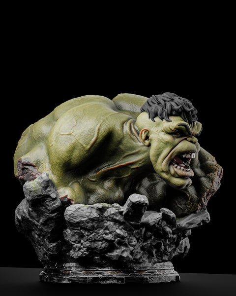MAN134 - Legendary Character design,Hulk Bust ，3d STL resin print download files