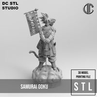 D018 - Anime character design, Samurai Shogun Goku Statue, STL model design printable download files