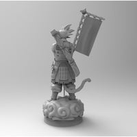 D018 - Anime character design, Samurai Shogun Goku Statue, STL model design printable download files