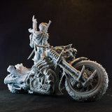 B049 - Legendary character design, Cyber metal biker chick, Sexy biker character design, STL 3D model design print