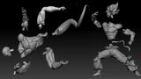 MANGA102 - Legendary Character design, Goku vs Freezer & Gohan vs Cell ，3d STL resin print download files