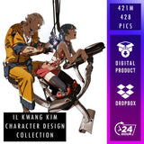 [ Virtual Goods ] DIART001 - ilkwangkim Character Design Collection – Japanese-Style Graphic Illustration Line Art