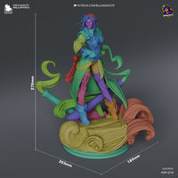 TU049 - Games character design, Miss Fortune – League of Legends , 3D Printer Files, 3d STL resin print download files