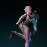 MN042- NSFW games character design, Tsukishiro Yanagi in Zenless Zone Zero, 3d stl print files