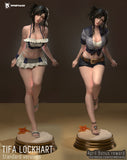 TU170 - NSFW Female Character design, Tifa Lockhart Maid Costume，3d STL resin print download files