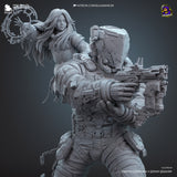 Diana and Hugh from the game Pragmata - High Detail Character for Resin Printing, 3d stl file print download ( Y042 )