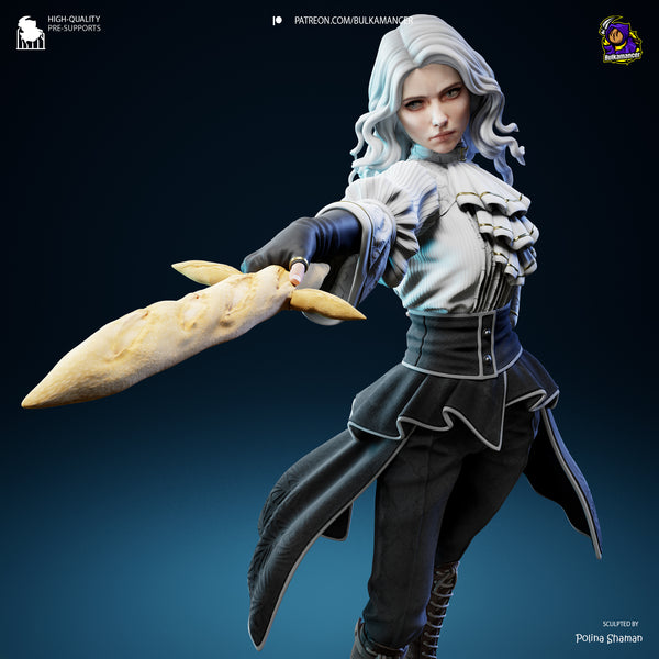 TU080 - Female Character design，Clair Obscur Expedition 33，3d STL resin print download files
