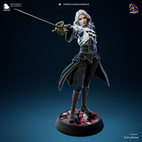 TU080 - Female Character design，Clair Obscur Expedition 33，3d STL resin print download files