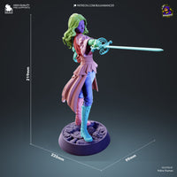 TU080 - Female Character design，Clair Obscur Expedition 33，3d STL resin print download files
