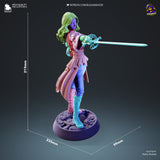 TU080 - Female Character design，Clair Obscur Expedition 33，3d STL resin print download files