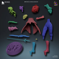 TU080 - Female Character design，Clair Obscur Expedition 33，3d STL resin print download files