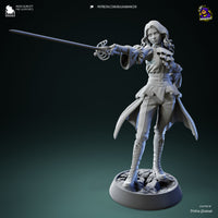 TU080 - Female Character design，Clair Obscur Expedition 33，3d STL resin print download files